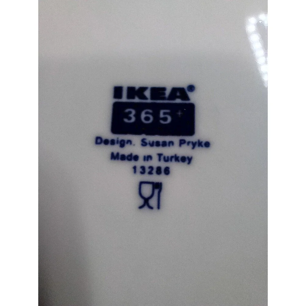 VTG. IKEA 365+ Susan Pryke 13” Powder Blue Turqoise Plate 13286 made in Turkey